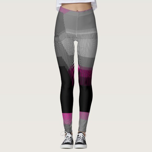 Patchierte Streifen Leggings (Vorderseite)