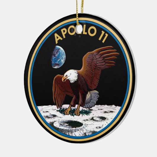 Patchinsignien der NASA Apollo 11 Moon Landing Lun Keramikornament (Links)
