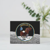 Patchinsignien der NASA Apollo 11 Moon Landing Lun Postkarte (Stehend Vorderseite)