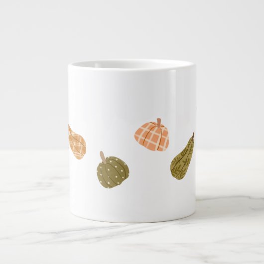 Patchkolonie für Autumn Pumpkin - Rustic Fall Co Jumbo-Tasse (Vorderseite)