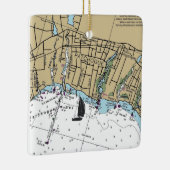 Patchogue NY Chart Keramikornament (Rechts)