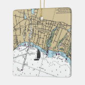 Patchogue NY Chart Keramikornament (Links)