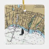 Patchogue NY Chart Keramikornament (Vorderseite)