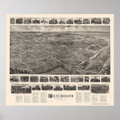Patchogue, NY Panoramic Map - 1906 Poster (Vorne)