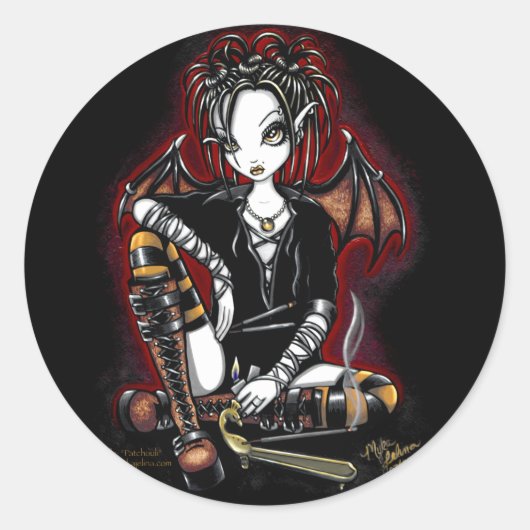 Patchouli Dark Fairy Fantasy Stickers (Vorderseite)