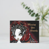 Patchouli Gothic Fee Fantasy Postcard Postkarte (Stehend Vorderseite)