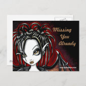 Patchouli Gothic Fee Fantasy Postcard Postkarte (Vorne/Hinten)