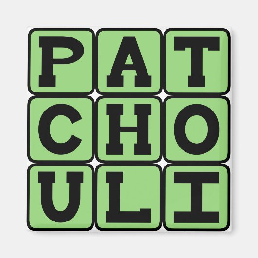 Patchouli, Hippie Oil Magnet (Vorne)