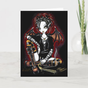 Patchouli Red and Gold Incense Fairy Card Karte