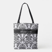 Patchskript für schwarze und weiße Chalkboard-Dama Tasche (Rückseite)