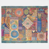 Patchwokr Mandala Fleece Blanket (Vorderseite (Horizontal))