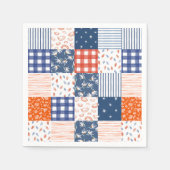 Patchwork 4. Juli Red White Blue Serviette (Vorderseite)