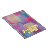 Patchwork Abstraktes Spiral-Foto-Notebook Notizblock (Rechte Seite)