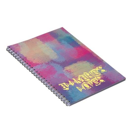 Patchwork Abstraktes Spiral-Foto-Notebook Notizblock (Rechte Seite)