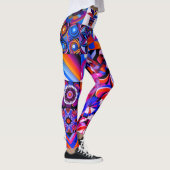 Patchwork-Abstraktkunst Paar maßgeschneiderter Mod Leggings (Rechts)