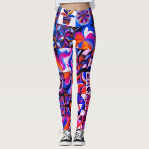 Patchwork-Abstraktkunst Paar maßgeschneiderter Mod Leggings