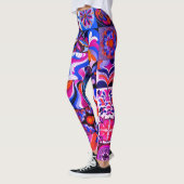 Patchwork-Abstraktkunst Paar maßgeschneiderter Mod Leggings (Links)