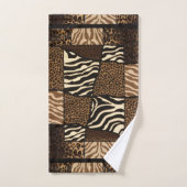 Patchwork-Afrika-Tiermuster • Bold & Cultural Badhandtuch Set (Handtuch)