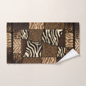 Patchwork-Afrika-Tiermuster • Bold & Cultural Badhandtuch Set (Handtuch)