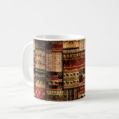 Patchwork afrikanischer Muster grunge Printhinterg Kaffeetasse (Vorderseite Links)