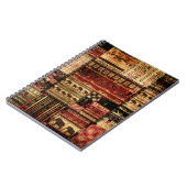Patchwork afrikanischer Muster grunge Printhinterg Notizblock (Linke Seite)