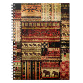 Patchwork afrikanischer Muster grunge Printhinterg Notizblock (Vorderseite)