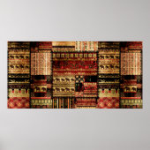 Patchwork afrikanischer Muster grunge Printhinterg Poster (Vorne)