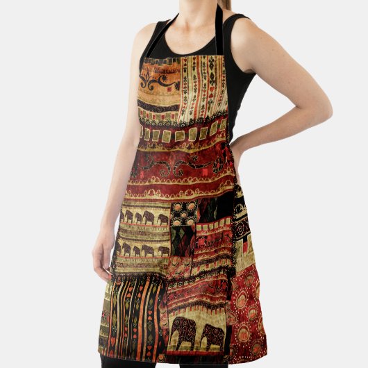 Patchwork afrikanischer Muster grunge Printhinterg Schürze (InSitu)