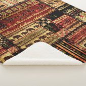 Patchwork afrikanischer Muster grunge Printhinterg Sherpadecke (3/4)