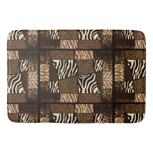 Patchwork Afrikanisches Tiermuster - Bold & Cultur Badematte (Vorderseite)