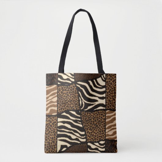 Patchwork Afrikanisches Tiermuster - Bold & Cultur Tasche (Vorderseite)