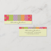 Patchwork-Ähnliches Nennen Mini Visitenkarte (Vorne/Hinten)