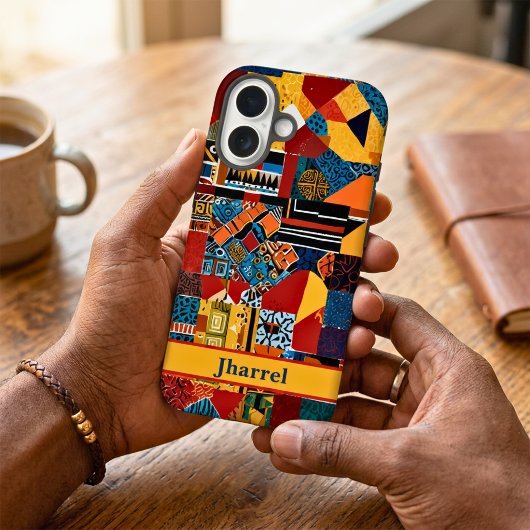 Patchwork Ältere afroamerikanische Männer Geburtst Case-Mate iPhone Hülle