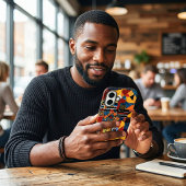 Patchwork Ältere afroamerikanische Männer Geburtst Case-Mate iPhone Hülle