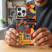 Patchwork Ältere afroamerikanische Männer Geburtst Case-Mate iPhone Hülle