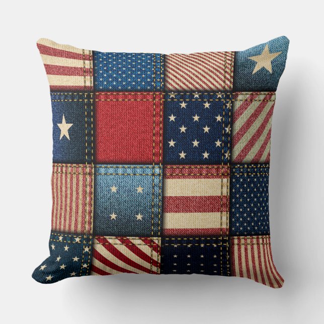 "Patchwork Americana" DURCH PILLOW Kissen (Vorderseite)
