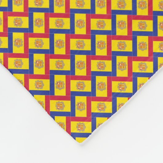 Patchwork Andorra Flag Muster Fleecedecke (Ecke)