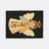 Patchwork Angel Cozy Christmas & Christian Des Fleecedecke (Vorderseite (Horizontal))