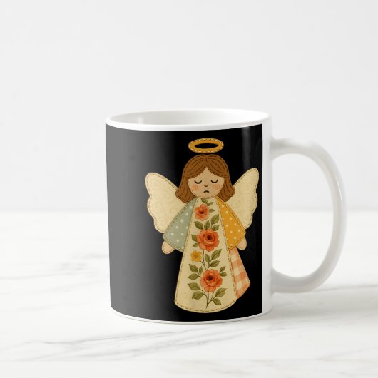 Patchwork Angel Cozy Christmas & Christian Des Kaffeetasse (Rechts)