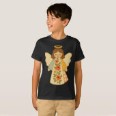Patchwork Angel Cozy Christmas & Christian Des T-Shirt (Vorne ganz)