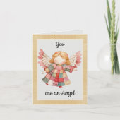 Patchwork Angel Dankeskarte (Vorderseite)