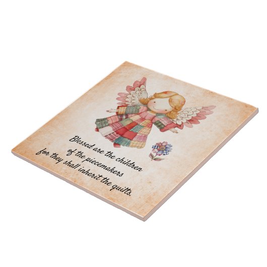 Patchwork Angel Fairy Keramik Tile Fliese (Seite)