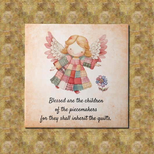 Patchwork Angel Fairy Keramik Tile Fliese