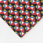 Patchwork Antigua und Barbuda Flag Muster Fleecedecke (Ecke)