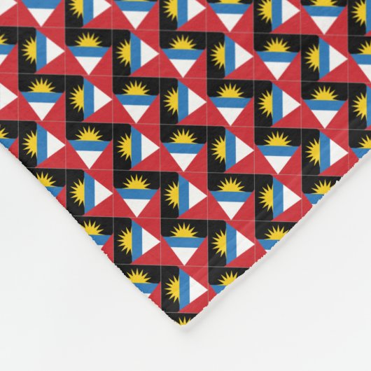 Patchwork Antigua und Barbuda Flag Muster Fleecedecke (Ecke)