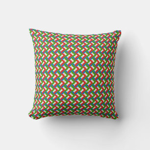 Patchwork Äquatoriales Guinea-Flag-Muster Kissen