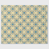Patchwork Arabesken-Blumen-Vintage-Textur Geschenkpapier (Flach)