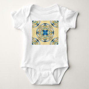 Patchwork Arabisches Florales Vintage-Textil Baby Strampler