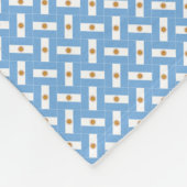 Patchwork Argentiniens Flaggenmuster Fleecedecke (Ecke)