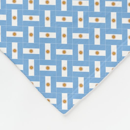 Patchwork Argentiniens Flaggenmuster Fleecedecke (Ecke)
